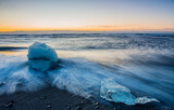 Sunrise with Iceberg on the Beach