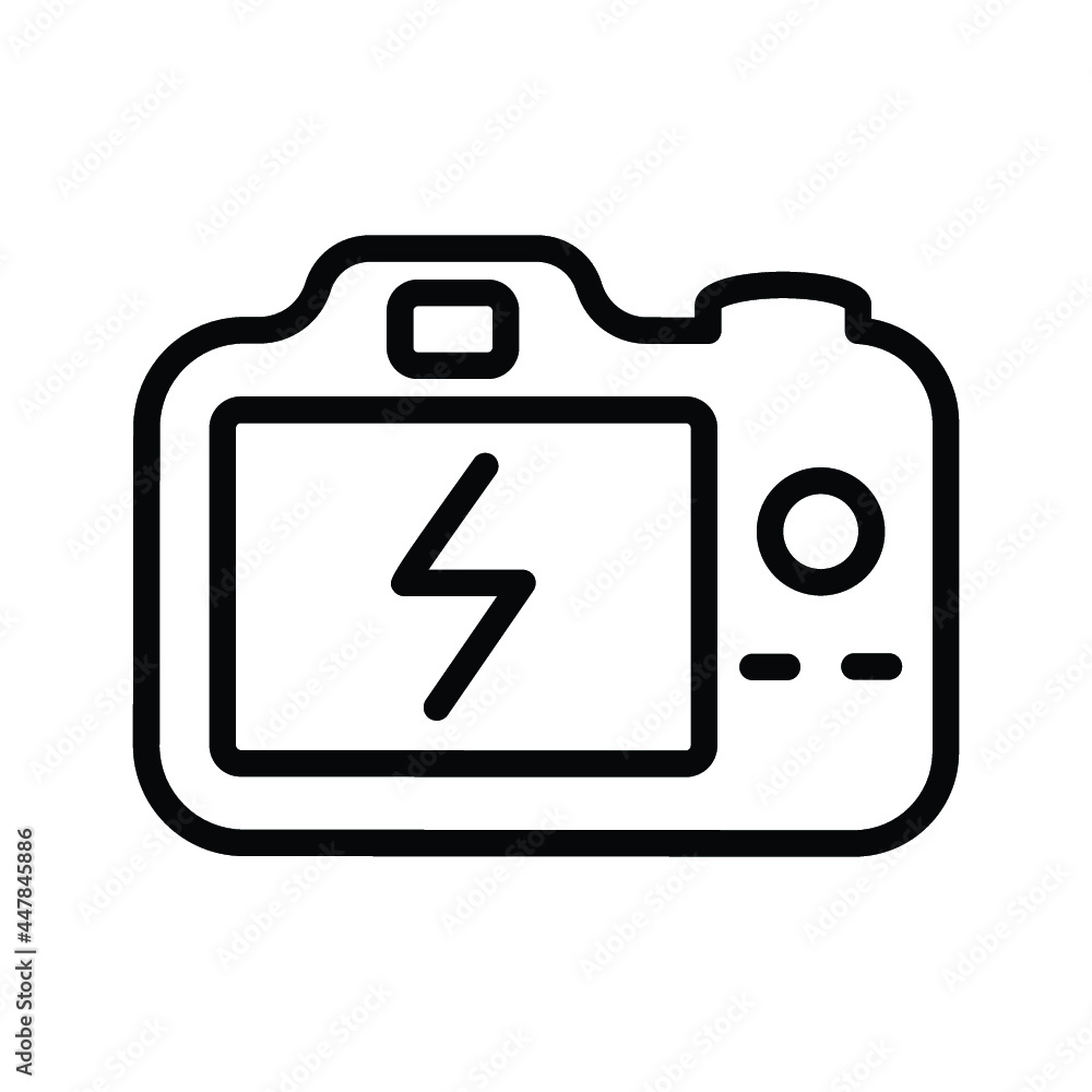 Camera flash on icon Camera flash on icon
