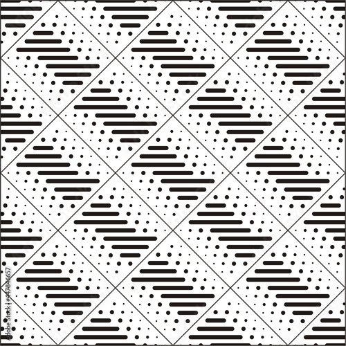 Pattern of stripes and dots in a rectangle