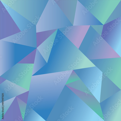 PrintAbstract gradient and angular shapes in blue green and purple.