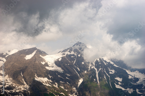 Dark clouds over the mountains at Grossglockner in Austria © kelifamily