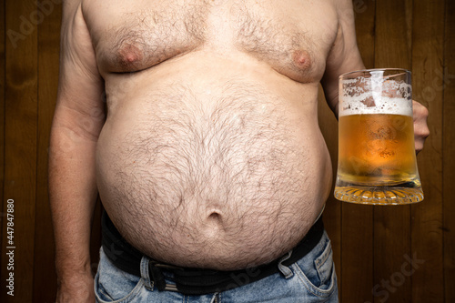 A guy with a beer belly
