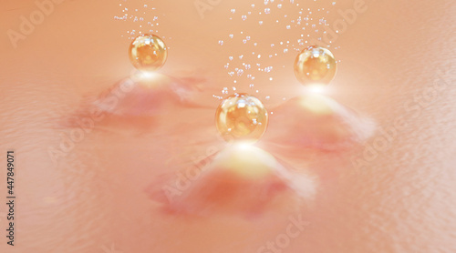 Fotografía Serum through the skin layer for removing inflammatory acne