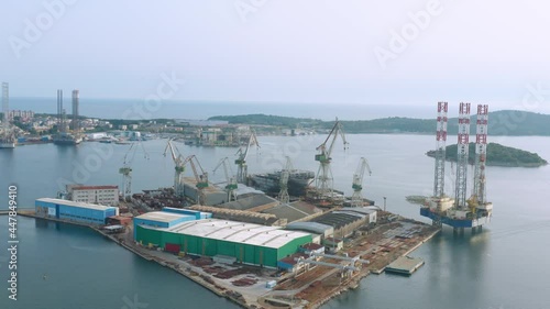 Aerial View Of Shipbuilding Company Of Uljanik In Pula, Croatia. photo