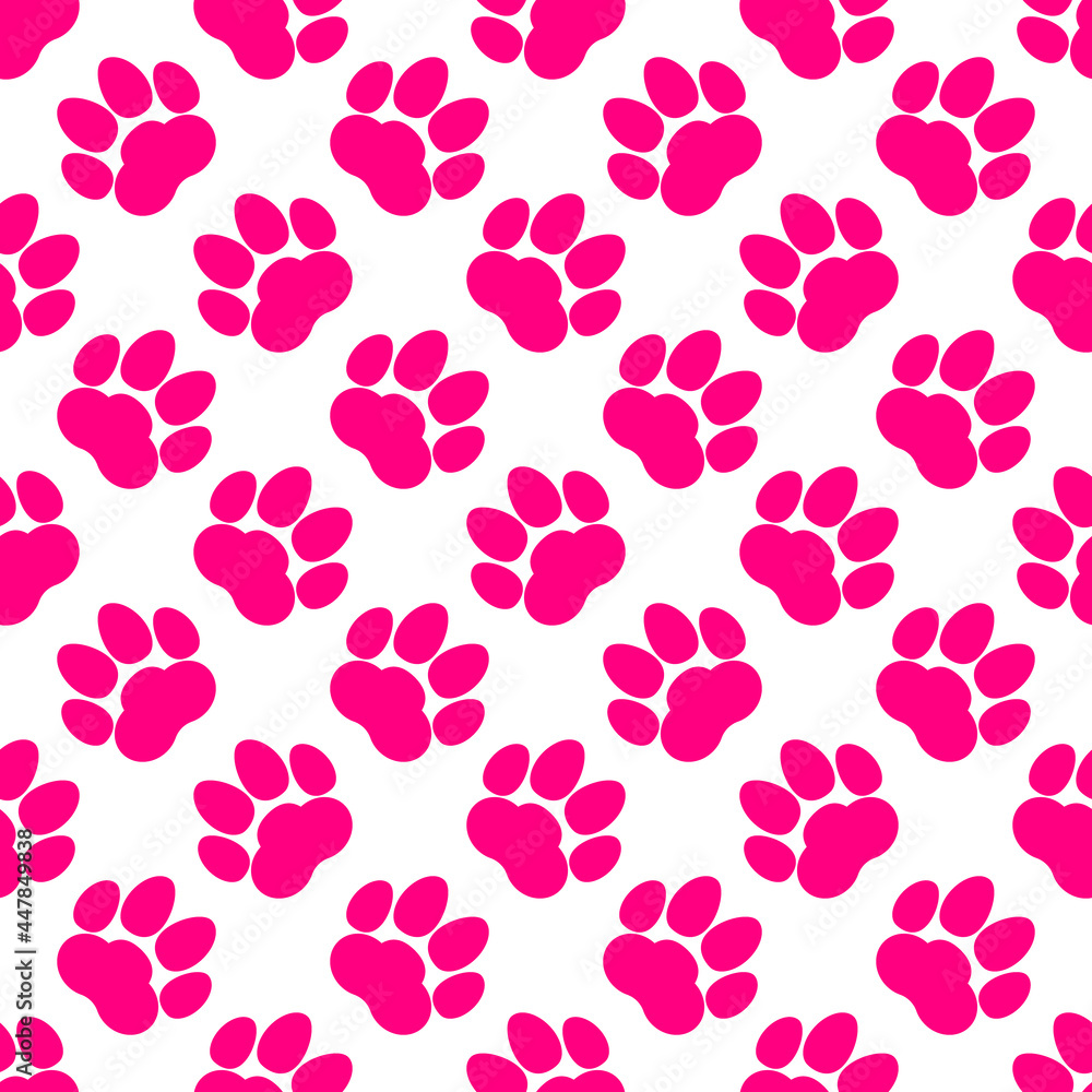 Różowe odciski łapek