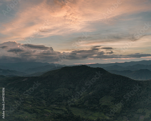 sunset in the mountains