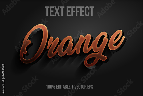 Orange Text effect adobe illustrator with black background