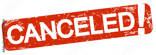 red rubber stamp canceled