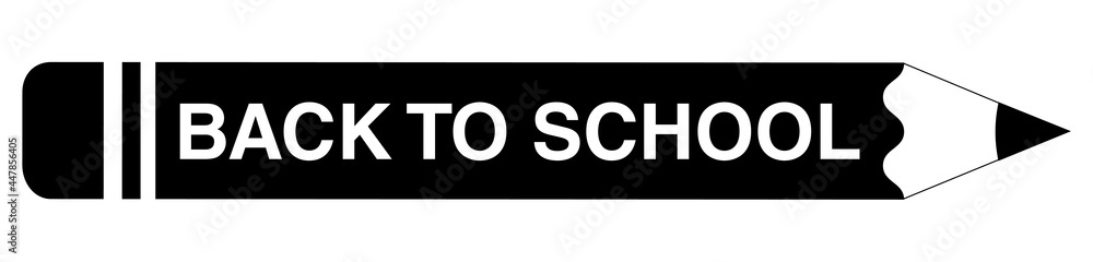 Back to school icon with pencil. Back to school icon with pencil.