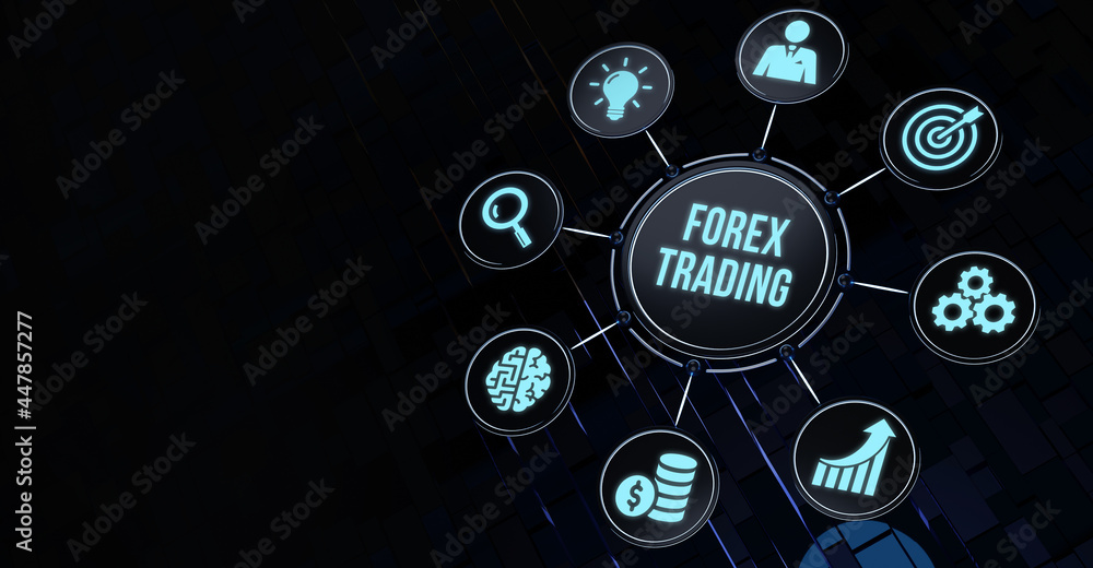 Internet, business, Technology and network concept. FOREX TRADING, new business concept. Internet, business, Technology and network concept. FOREX TRADING, new business concept.