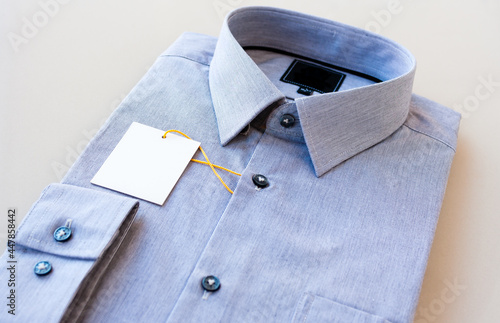 Close up of formal shirt on white