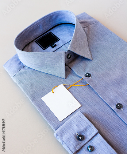 Close up of formal shirt on white