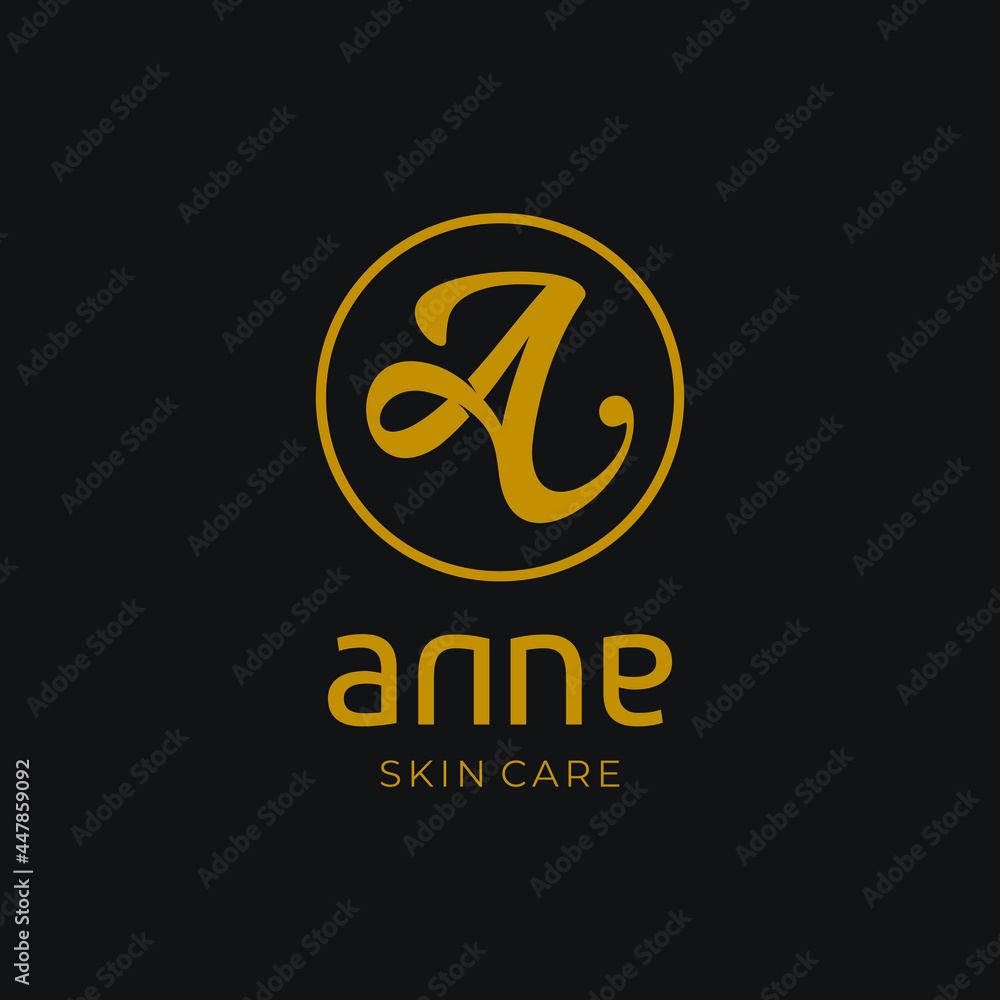 Illustration Letter A Script for alphabet logo Illustration Letter A Script for alphabet logo