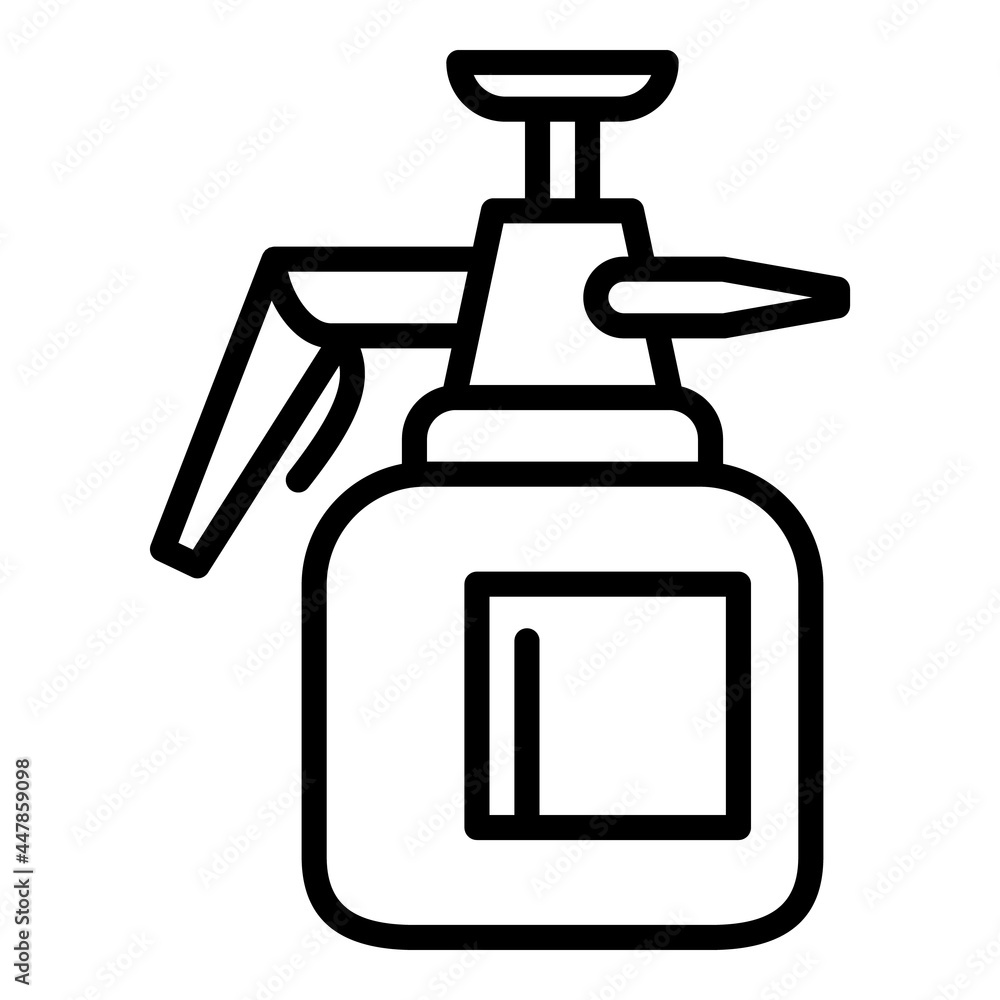 Garden spray bottle icon. Outline garden spray bottle vector icon for web design isolated on white background Garden spray bottle icon. Outline garden spray bottle vector icon for web design isolated on white background