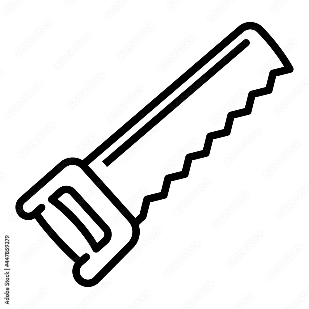 Garden hand saw icon. Outline garden hand saw vector icon for web design isolated on white background Garden hand saw icon. Outline garden hand saw vector icon for web design isolated on white background