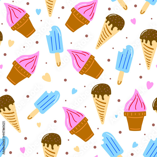 Sweet ice cream seamless pa...