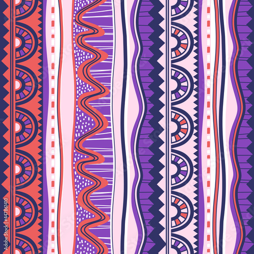 Hand drawn ethnic tribal in...