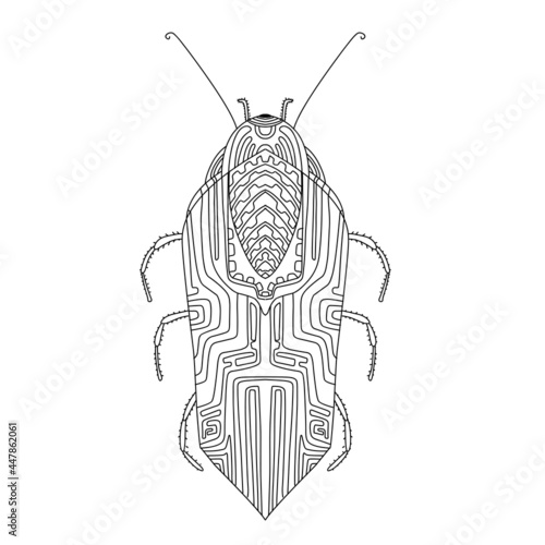 Beautiful mockup for print design. Isolated background. Cute insects vector illustration. Vector isolated outline color drawing. Insect character.