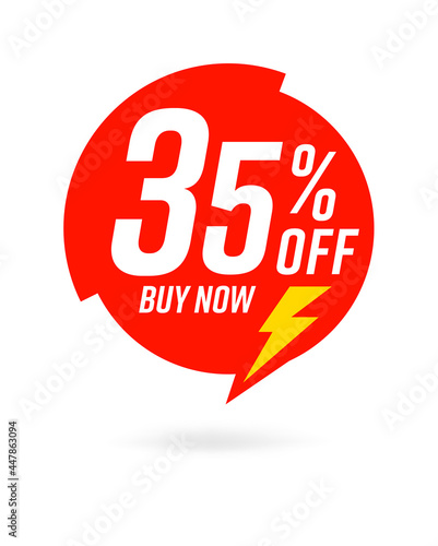 35 percent off price reduce buy now offer label template
