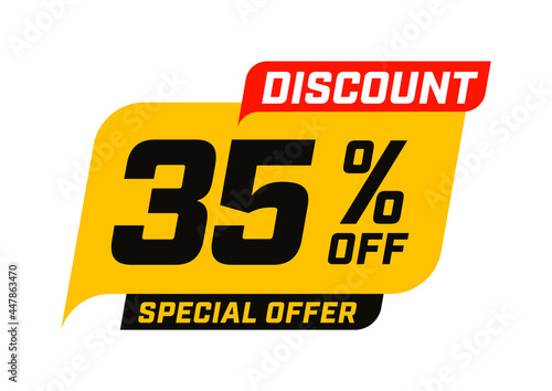 35 percent off special offer discount clearance sale badge
