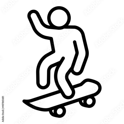 Ramp skateboard icon. Outline ramp skateboard vector icon for web design isolated on white background
