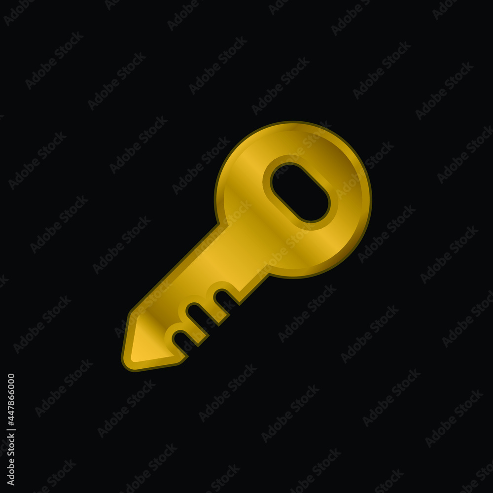 Administrator Key gold plated metalic icon or logo vector Administrator Key gold plated metalic icon or logo vector