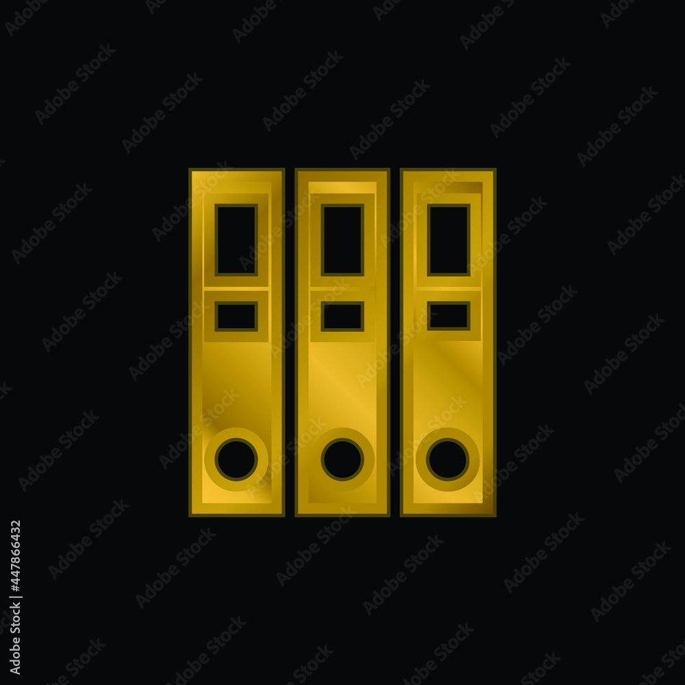 Archive gold plated metalic icon or logo vector Archive gold plated metalic icon or logo vector