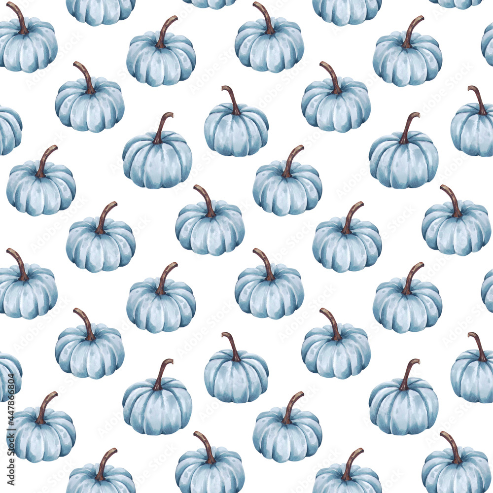 Blue pumpkin background