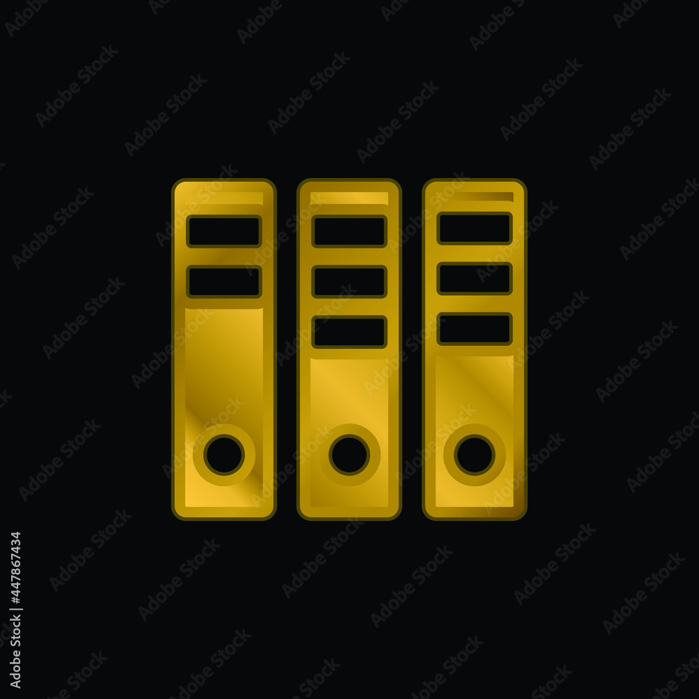 Archives gold plated metalic icon or logo vector Archives gold plated metalic icon or logo vector