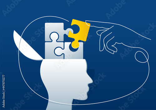 Brain as puzzle - mental health, psychiatry
