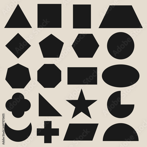 Basic Geometric Shapes Vector Collection photo