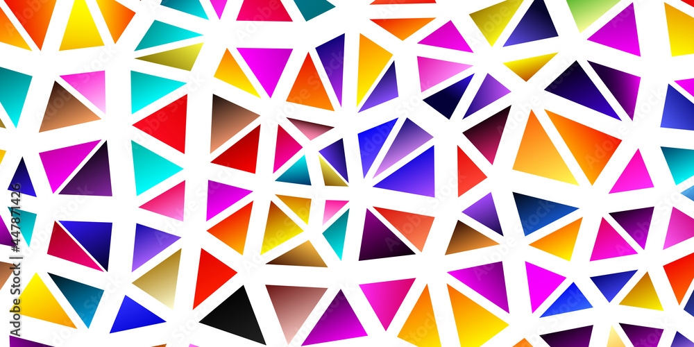 Polygonal rainbow mosaic background. Abstract low poly vector illustration. Triangular pattern in halftone style. Template geometric business design with triangle for poster, banner, card, flyer Polygonal rainbow mosaic background. Abstract low poly vector illustration. Triangular pattern in halftone style. Template geometric business design with triangle for poster, banner, card, flyer
