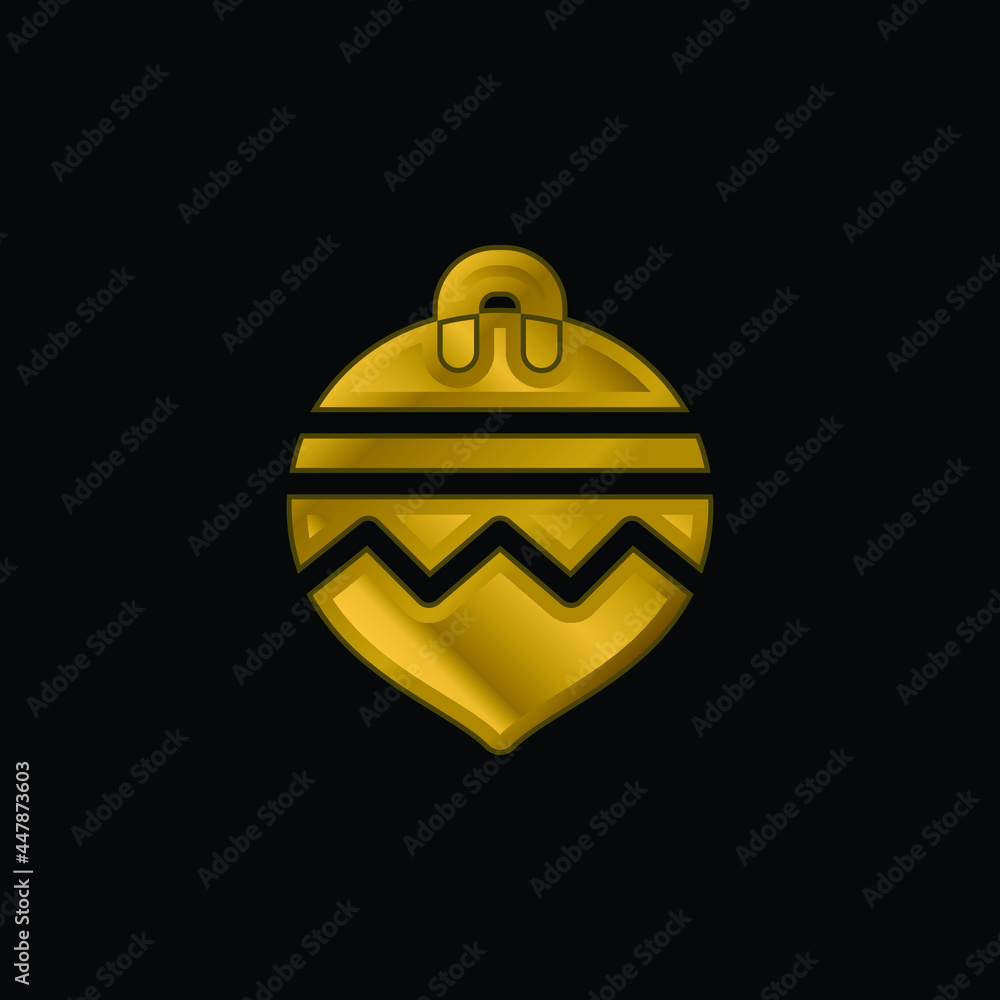 Ball gold plated metalic icon or logo vector Ball gold plated metalic icon or logo vector