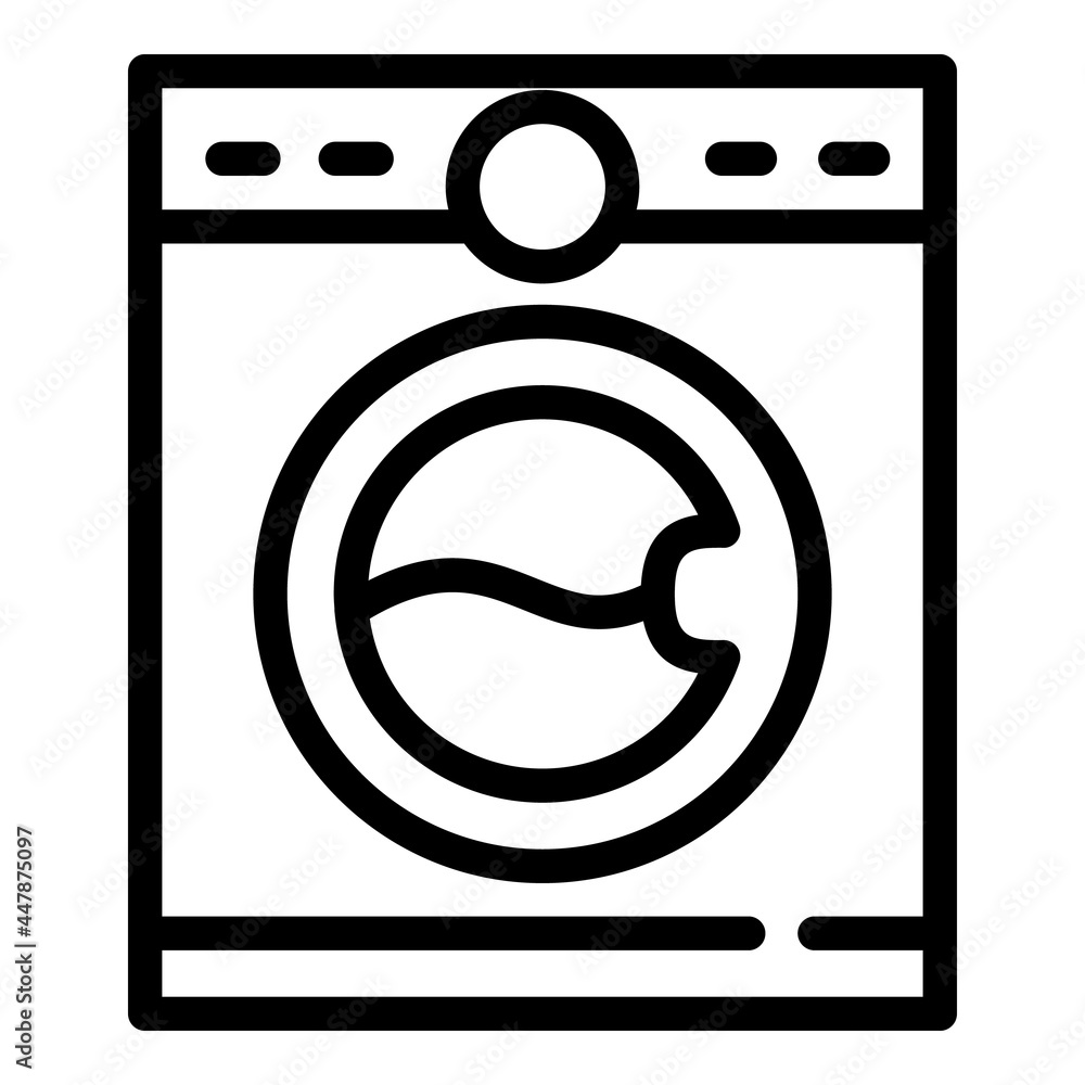 Wash machine icon. Outline wash machine vector icon for web design isolated on white background Wash machine icon. Outline wash machine vector icon for web design isolated on white background