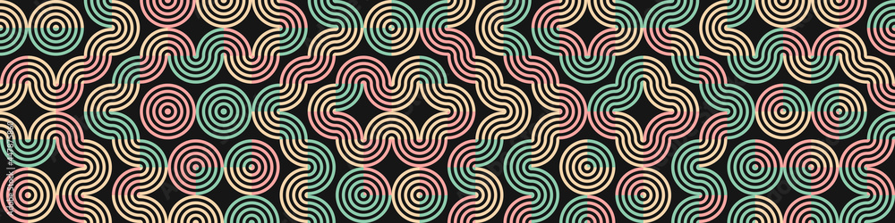 Abstract Geometric Pattern generative computational art illustration