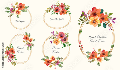  Pretty and Sweet Floral watercolor frame collections