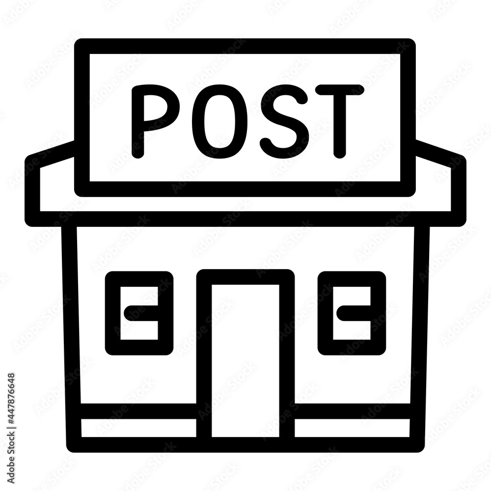 Post office icon. Outline post office vector icon for web design isolated on white background Post office icon. Outline post office vector icon for web design isolated on white background