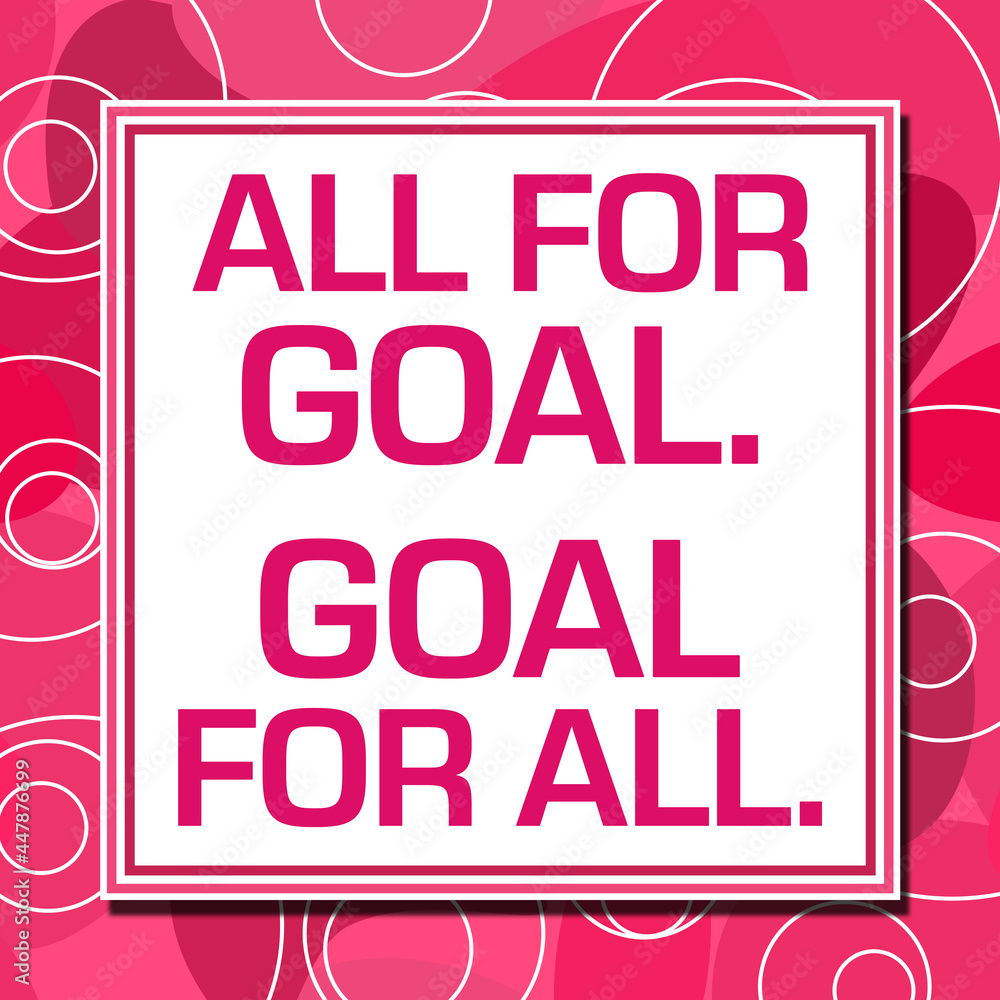 All For Goal Goal For All Pink Rings Square 