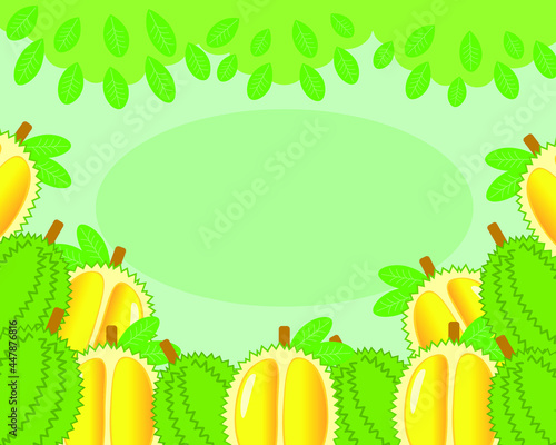 Durian pattern background, Monthong Durian,cute, suitable for design work.
