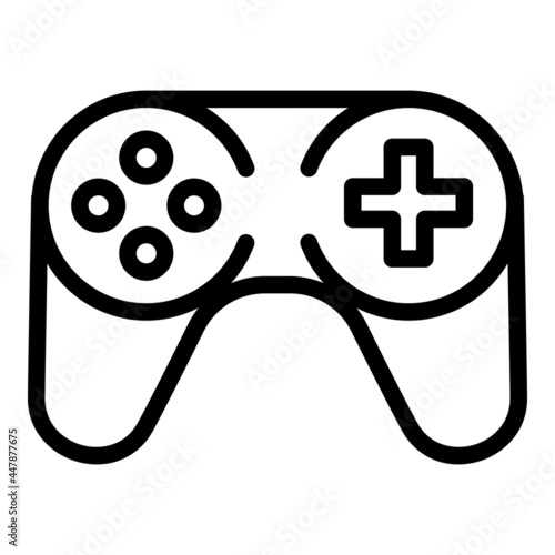 Console joystick icon. Outline console joystick vector icon for web design isolated on white background