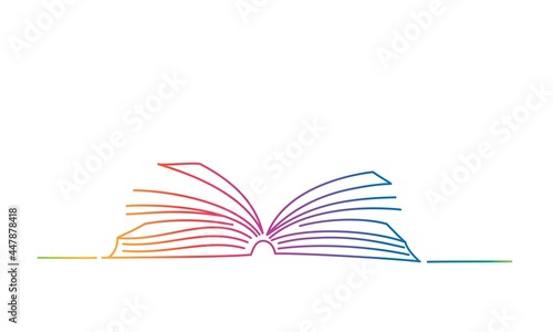 Open book, education, school theme.