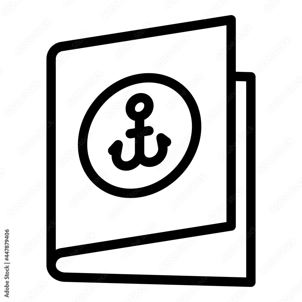 Ship travel card icon. Outline Ship travel card vector icon for web design isolated on white background Ship travel card icon. Outline Ship travel card vector icon for web design isolated on white background