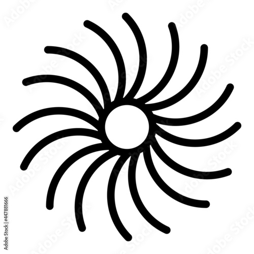 Orbital spiral icon. Outline orbital spiral vector icon for web design isolated on white background