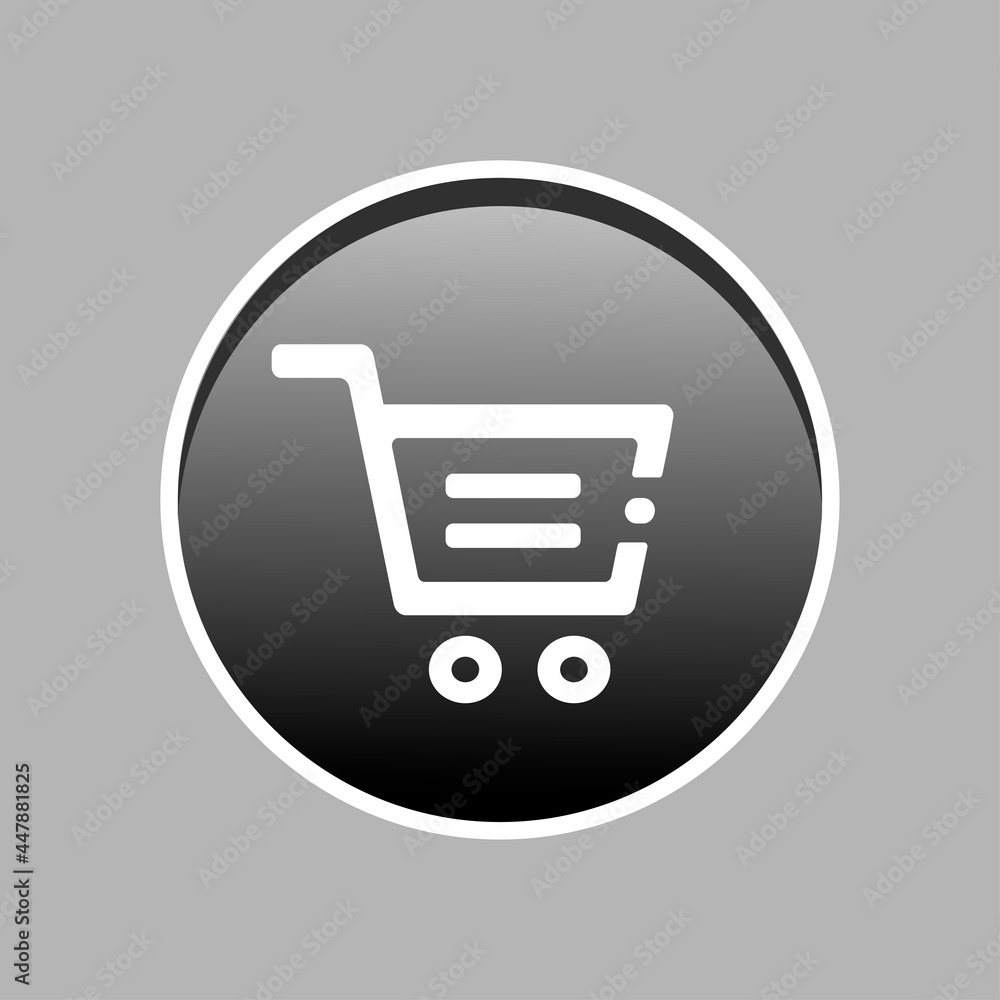 Shopping basket icon, trolley vector icon. Store button logo Shopping basket icon, trolley vector icon. Store button logo