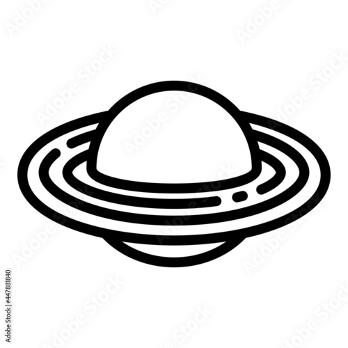 Saturn planet icon. Outline saturn planet vector icon for web design isolated on white background