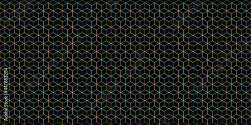Wallpaper Mural Hexagonal cube pattern. Modern vector background. Torontodigital.ca