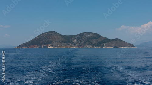Atokos island in Greece. A view from a boat