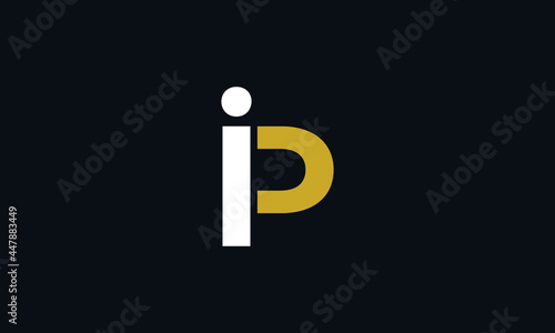 IP and PI or I and P Abstract Letter Mark Logo Template for Business