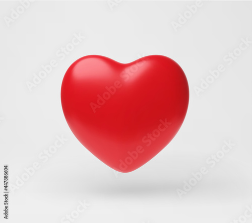 Realistic vector heart illustrations. 3D Model style