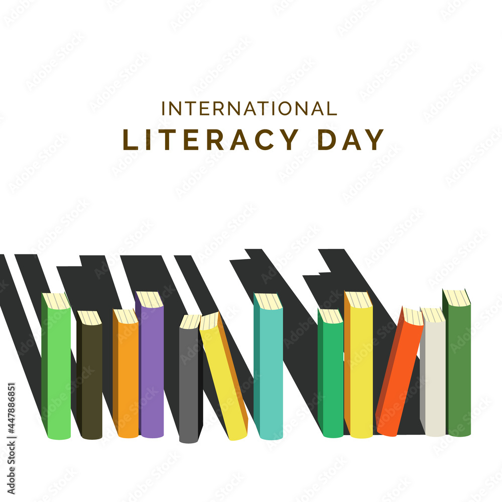 Plakat International Literacy Day, design for theme education and science
